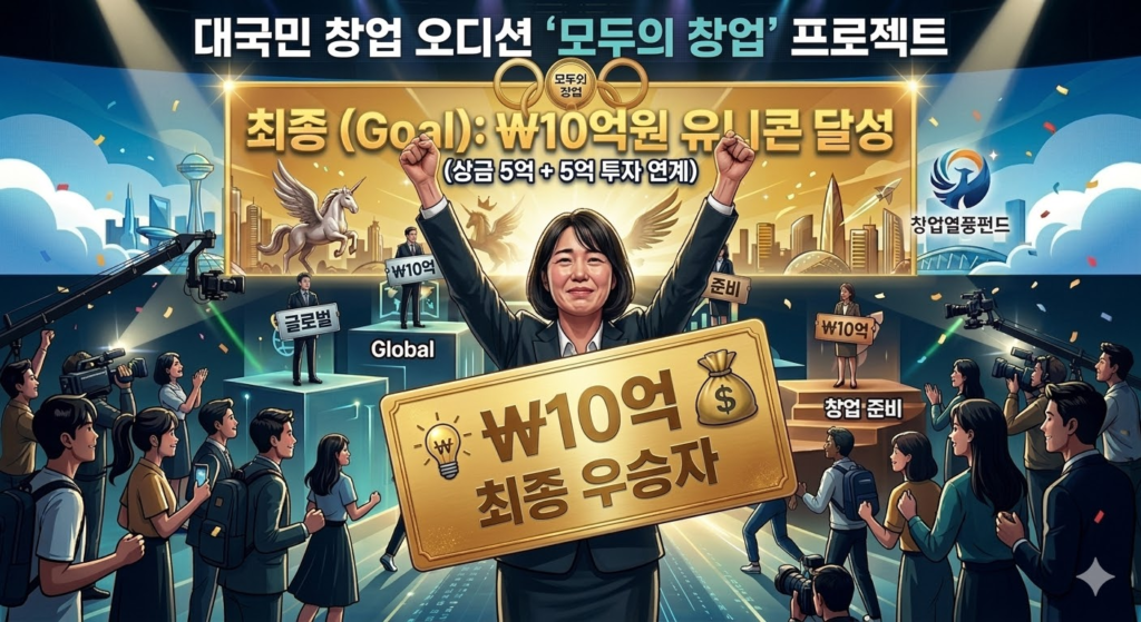 모두의 창업 공모전 1차 통과 200만원 최종우승상금 10억원 단계별 지원금 혜택