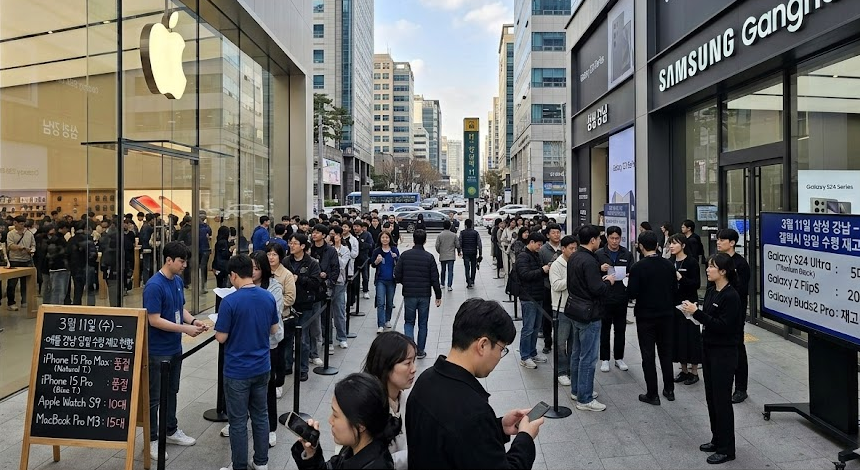 3월 11일 애플스토어 및 삼성 강남 당일 수령 재고 확인 현장