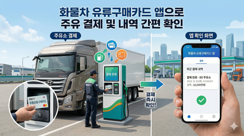 화물 유가보조금 신청 및 유류구매카드 트럭카드 한도 조회 방법