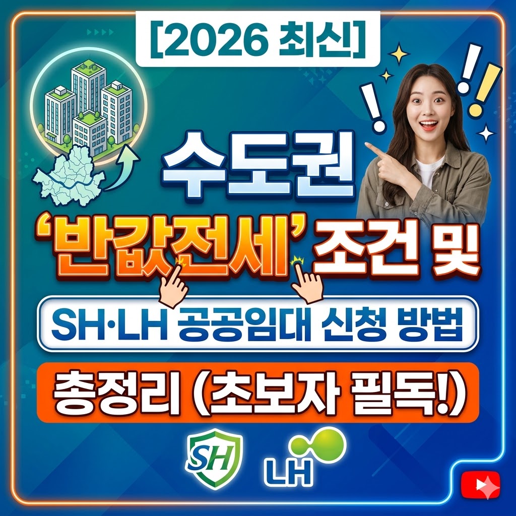 [2026 최신] 수도권 '반값전세' 조건 및 SH·LH 공공임대 신청 방법 총정리 썸네일