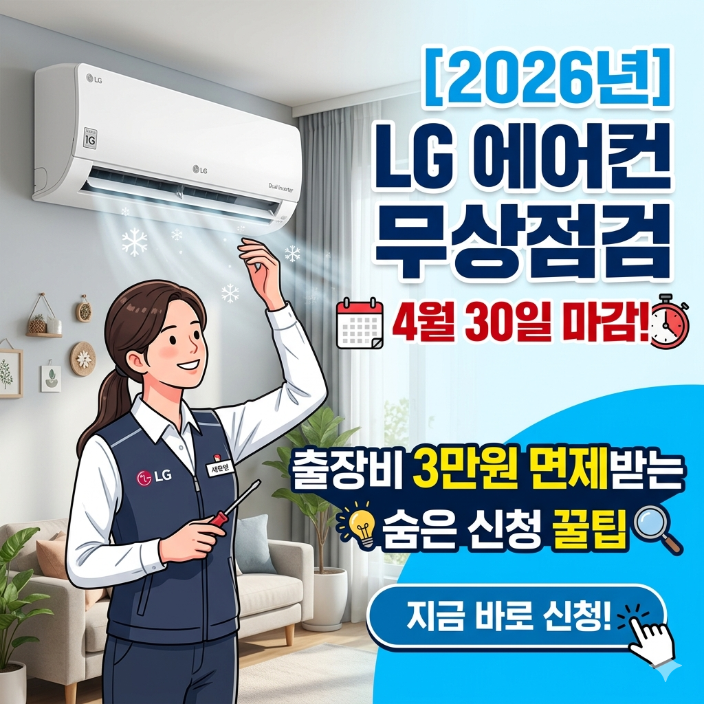 2026년 LG 에어컨 무상점검 출장비 면제받는 방법과 ThinQ 앱 활용 꿀팁