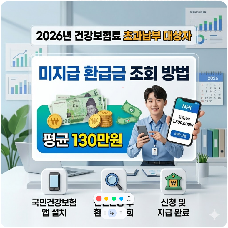 2026년 건강보험료 초과납부 대상자 미지급 환급금 조회 방법 썸네일 이미지