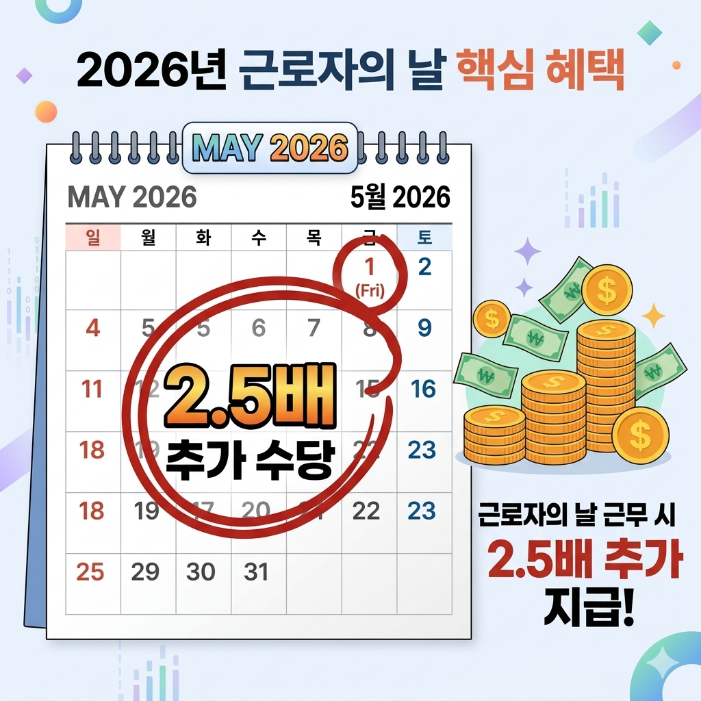 2026년 노동절 2.5배 수당 계산법 및 대체휴무 핵심 요약 썸네일