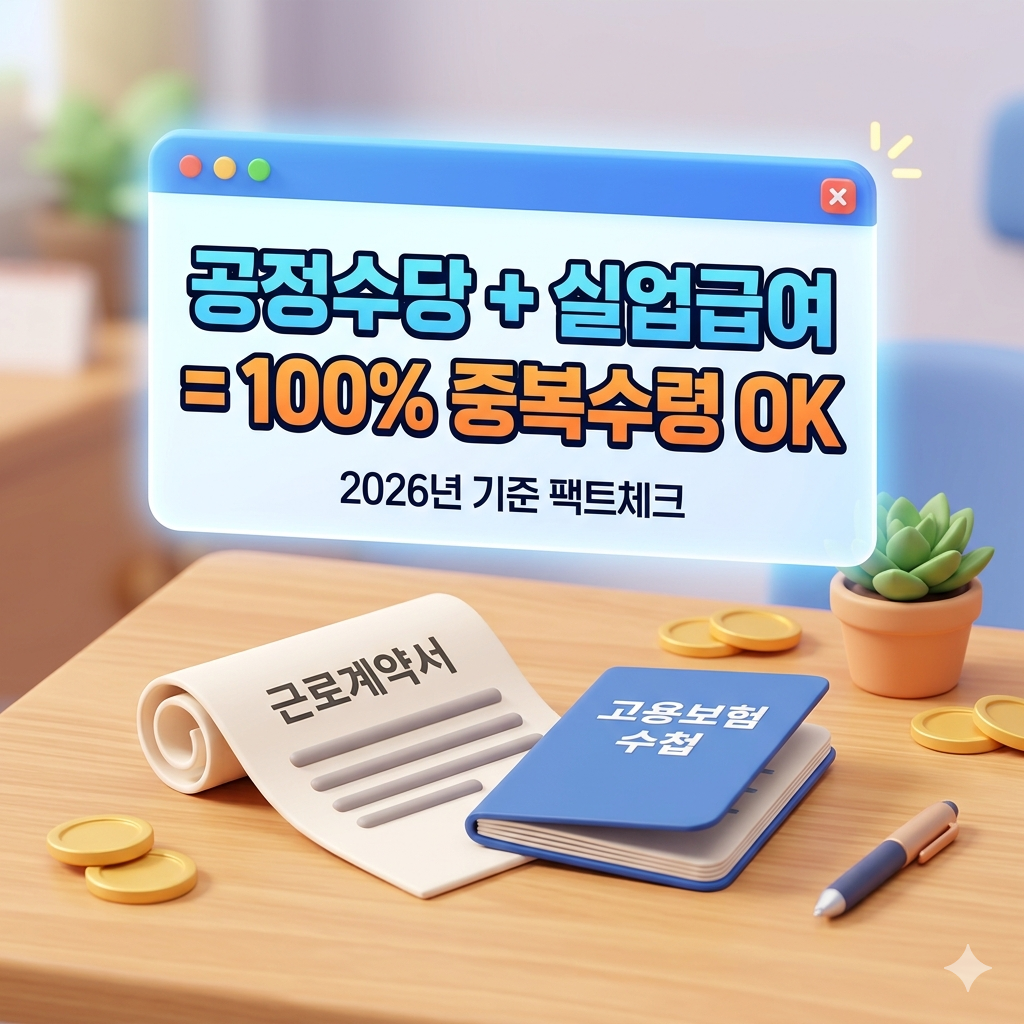 2026년 1년 미만 퇴사자 공정수당 및 실업급여 중복 수령 팩트체크 썸네일
